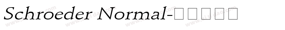 Schroeder Normal字体转换